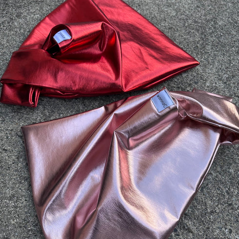 Metallic hand bag -pink-