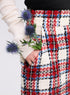 Waffle Tweed Skirt -Red-