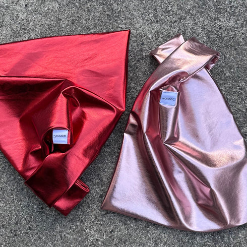 Metallic hand bag -pink-