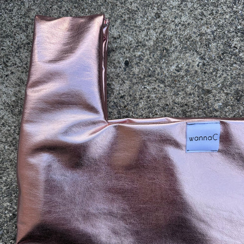 Metallic hand bag -pink-