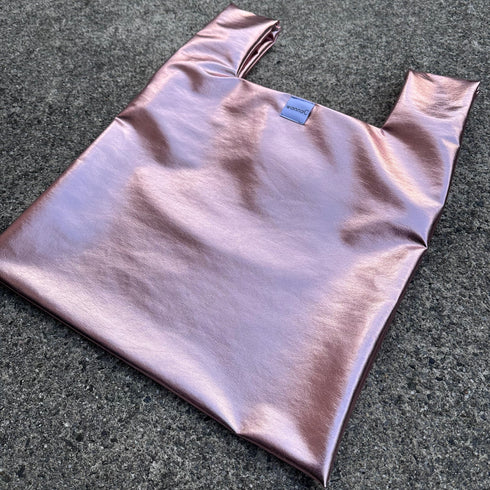 Metallic hand bag -pink-