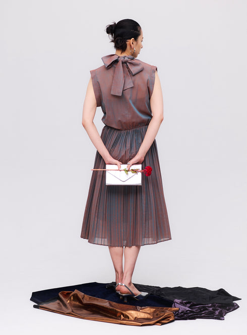 chambray bow tie one piece