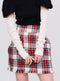 Waffle Tweed Skirt -Red-