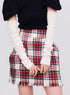 Waffle Tweed Skirt -Red-