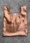 Metallic hand bag -bronze-