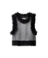 tulle frill tank -black-