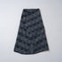 quatre check wrap skirt -black-