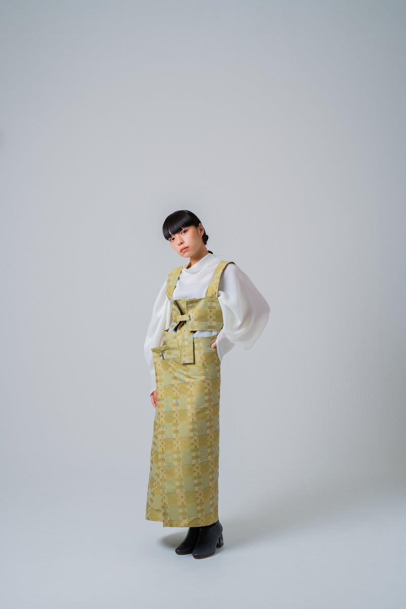 quatre check wrap skirt -yellow- – WannaC