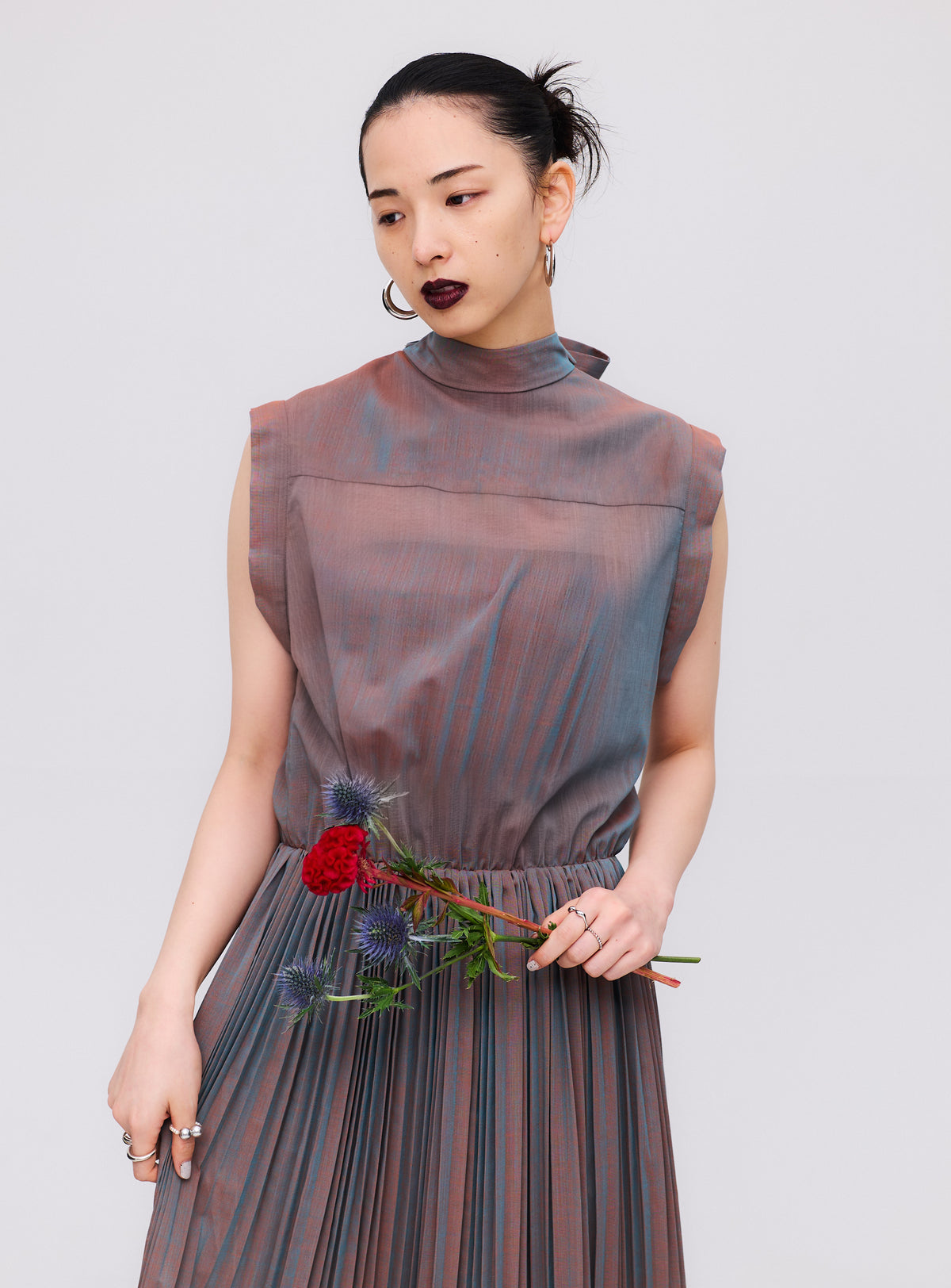 chambray bow tie one piece – WannaC
